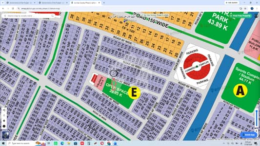 1 Kanal Facing Park Plot for Sale in Sui Gas Phase 2 Block E Plot No. 171