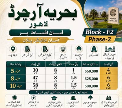 8 Marla Plot For Sale F2 Block, Bahria Orchard Lahore 8 Marla Plot For Sale F2 Block, Bahria Orchard Lahore