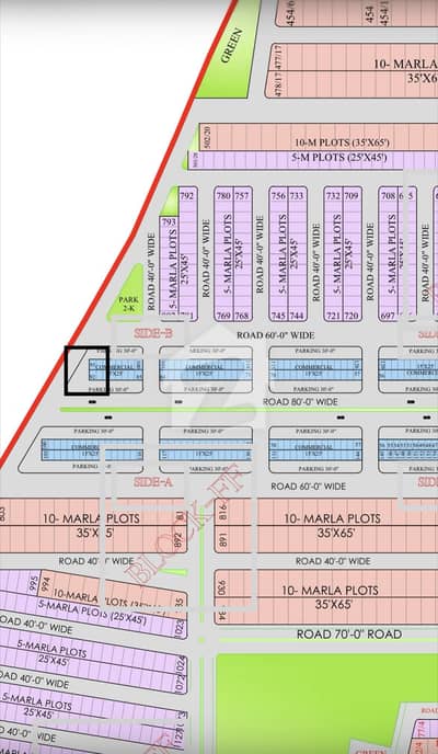 4 Commercial Plots Chokra 2 Corner 2 General For Sale Buisness CENTER city Housing Gujranwala