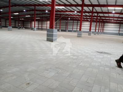 55000 Sq Feet Independent New Industrial She'D Factory Plus Warehouse With Electric Centrally Located Factory Available In Korangi Industrial Area For Rent