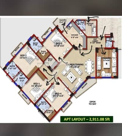 4 Bedrooms Plus Drawing Room Penthouse For Sale