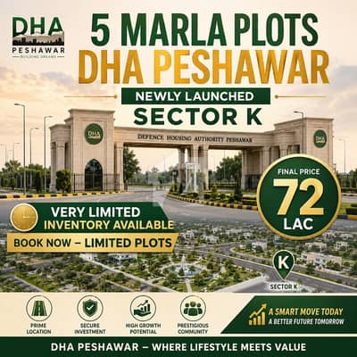 5 marla at Sector K newly launched Sector of DHA