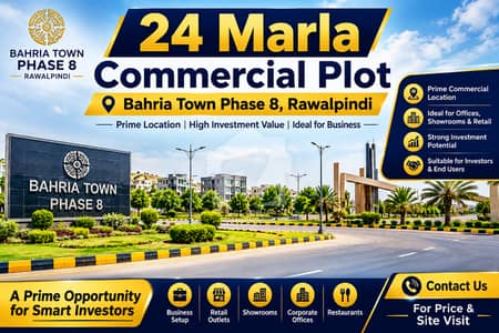 24 Marla Prime Commercial Plot for Sale in Bahria Town Phase 8 Rawalpindi