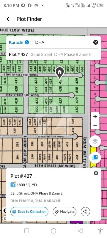 1000 yards open plot 32 street khyaban e saqib