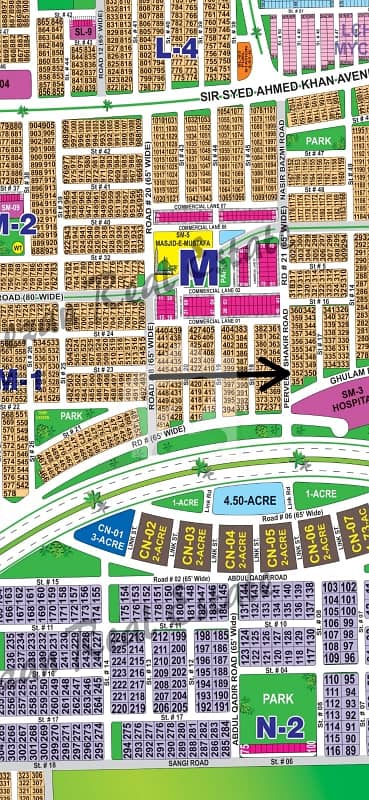 DHA Multan Sector M 1 Kanal 65ft Road Facing Residential Plot Near To Park, Masjid And Commercial.