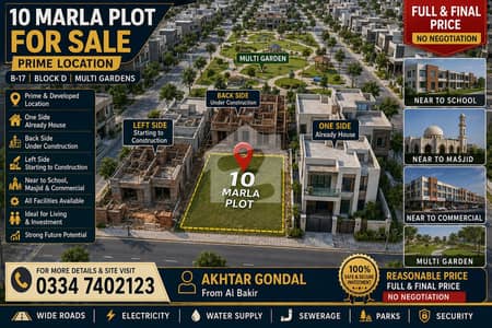 10 Marla Plot for Sale Prime Location