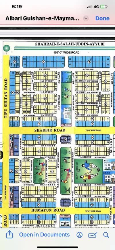 Gulshan Maymar Residential Corner Plot For Sale Sector R 293.33Sq Yds Corner 150X 40 Ft Road