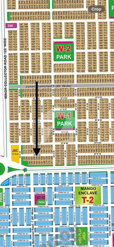 DHA Multan sector W1 1 kanal residential plot near to park, Masjid and commercial.