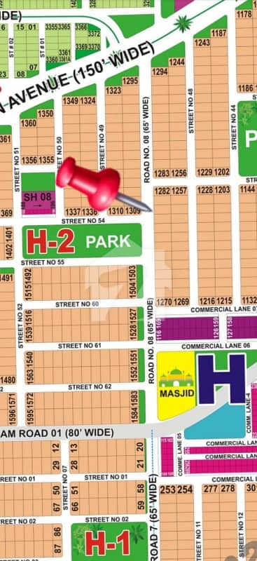 Facing Park 65 Ft Road Near Market Masque & Park Plot For Sale Facing Park 65 Ft Road Near Market Masque & Park Plot For Sale