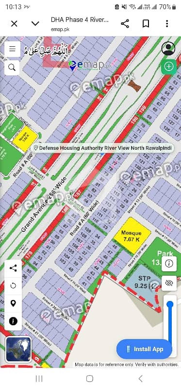 Corner One kanal plot available in RVN top highted location