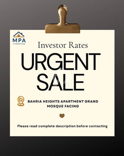 Fully Paid Bahria Heights Outer Apartment in Investor Price (Please Read Description)