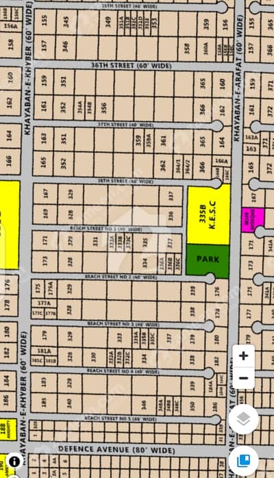 DHA PHASE VIII 666 SQYD PLOT  38th STREET OFF KHYABAN E KHYBER  MOST PRIME LOCATION  ideal for home maker's / investors