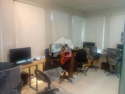 SEMI FURNISHED OFFICE IS AVAILABLE ON THE RENT INTHE COMMERCIAL BUILDING AT SHAHRE E