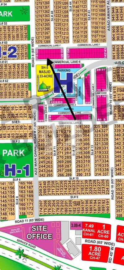 8 Marla Commercial Plot Avilable For Sale In Sector H DHA Multan