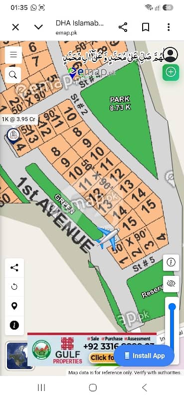 G 15 1st Ave 4.5 marla extraland Paid