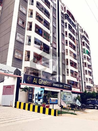 URGENT SALE 2 ROOM FLAT FOR SALE IN ALGHAFOOR ATRIUM TOWER NEW PROJECT LIFT STAND BY GENERATOR CAR PARKING SECTOR 11A NORTH KARACHI