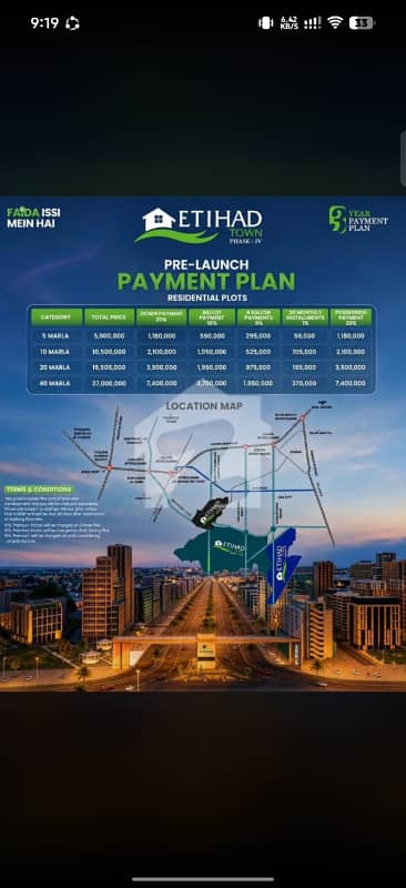 Etihad town Phase 2 Residential Plot