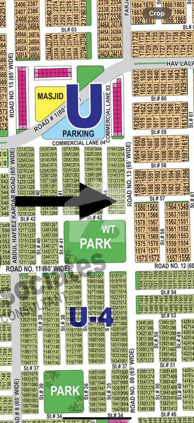 10 Marla 65ft road Facing near to Big Park & Masjid & Commerical Market