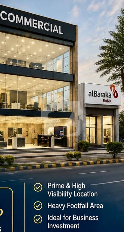 Top Notch Prime Location Of Main Khalid Bin Waleed Road Opposite Banks, Bakery And Restaurants.