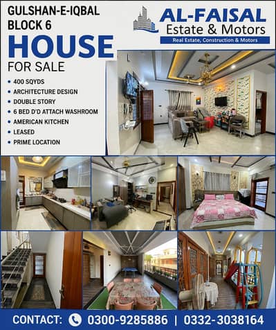 HOUSE FOR SALE GULSHAN-E-IQBAL BLOCK 6 HOUSE FOR SALE GULSHAN-E-IQBAL BLOCK 6