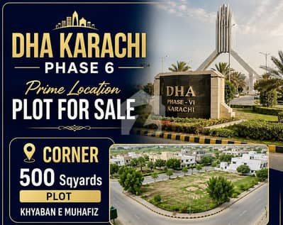 ڈی ایچ اے فیز 6 ڈی ایچ اے ڈیفینس,کراچی میں 1 کنال رہائشی پلاٹ 14.4 کروڑ میں برائے فروخت۔ ڈی ایچ اے فیز 6 ڈی ایچ اے ڈیفینس,کراچی میں 1 کنال رہائشی پلاٹ 14.4 کروڑ میں برائے فروخت۔