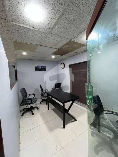 SEMI FURNISHED OFFICE IS AVAILABLE ON THE RENT INTHE COMMERCIAL BUILDING AT SHAHRE E