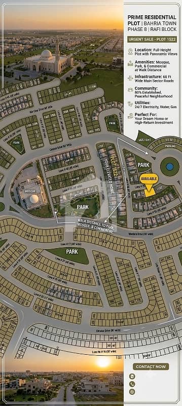 Property Alert: Prime Investment & Residential Plot In Bahria Town Phase 8! Looking To Build Your Dream Home Or Make A High-Return Investment? This Exceptional Plot In Rafi Block Offers The Perfect Blend Of Luxury, Convenience, And Elevated Views. Property Alert: Prime Investment & Residential Plot In Bahria Town Phase 8! Looking To Build Your Dream Home Or Make A High-Return Investment? This Exceptional Plot In Rafi Block Offers The Perfect Blend Of Luxury, Convenience, And Elevated Views.