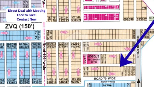 Q-1075 | Direct Deal with Meeting | 1 Kanal | Prime Sector Q Location