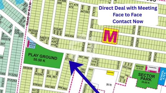 M-997 | Direct Deal with Meeting | 80 Ft Road | Play Ground Facing | Phase 9 Prism