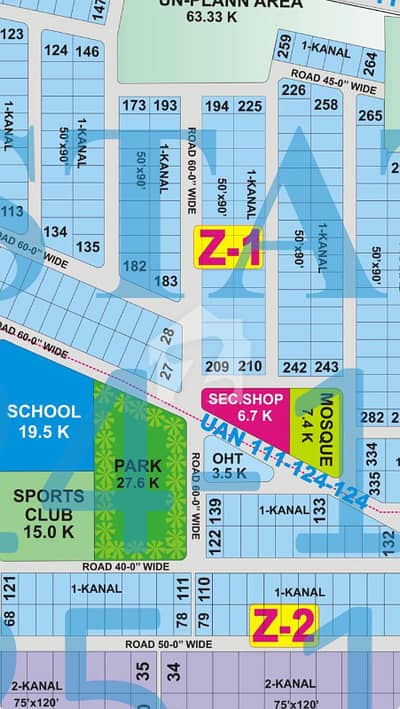 Phase 8 IVY Green Kanal Z1 Block 60 Feet Road