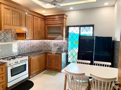 beautiful fully furnished ground portion for foreigners with lawn and separate gate