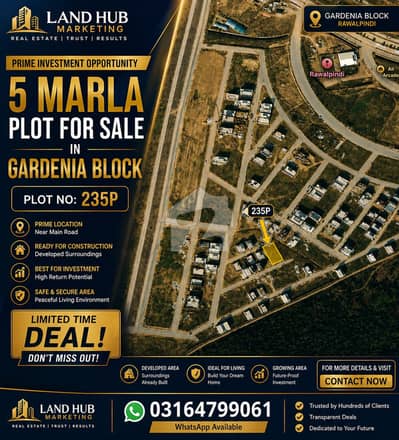 5 Marla Plot for Sale in Gardenia Block Prime Location Near Main Road