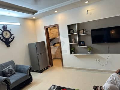 new condition fully furnished apartment for rent in phase 8 Khalid block commercial