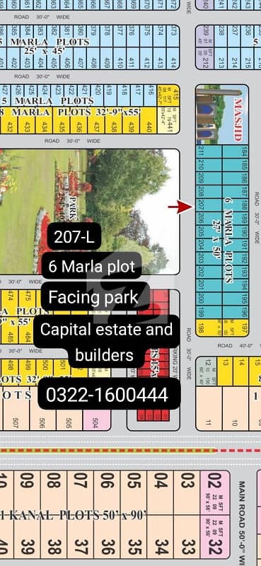 6 Marla facing park plot for sale
