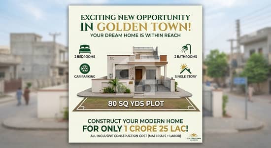 House For Sale 80 Square Yads In Golden Town.