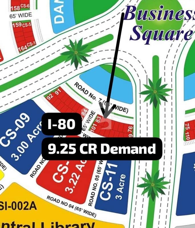 I-8 MARLA CENTRAL SQUARE PLOT INVESTOR RATE I-8 MARLA CENTRAL SQUARE PLOT INVESTOR RATE