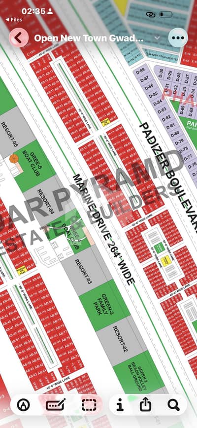 444 Sq Yards Commercial Plot For Sale On 264 Ft Wide Marine Drive, New Town Gwadar