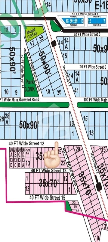 1 Kanal Plot For Sale E-16/2 CDECHS Islamabad