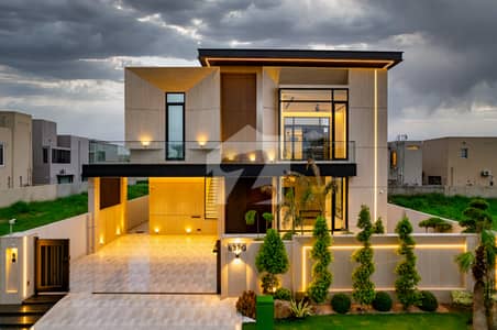 1 Kanal Top Quality Luxurious Beautiful Ultra Modern Design Villa With Basement For Sale In DHA Lahore Phase 7 Prime Location Near Park