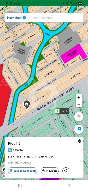 Residential plot 50x90 st#801 main double road sun face 150 feet wide road prime location available for sale in G-14/3 Residential plot 50x90 st#801 main double road sun face 150 feet wide road prime location available for sale in G-14/3