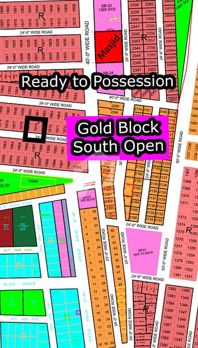 R - 1974 (South Open + Gold Block) North Town Residency Phase - 01 (Surjani)