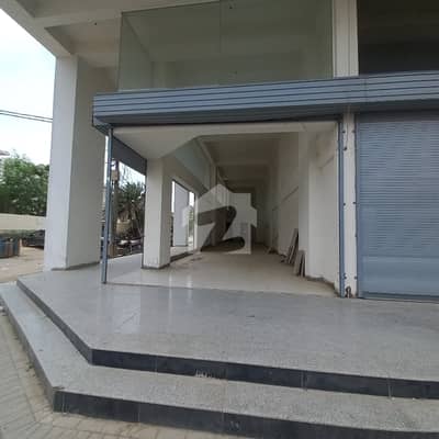 FOR RENT: PRIME MAIN-ROAD GROUND SHOWROOM WITH BASEMENT CLIFTON BLOCK 9, KARACHI
