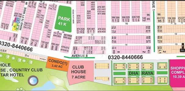 1-Kanal Plot For sale Nearest 426-K Block Phase 6 Back to Defence Raya & Golf Course Superb Location Ever