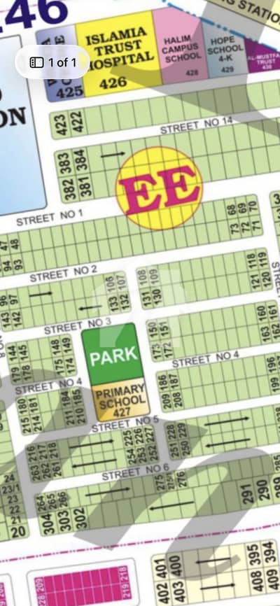 Corner+Facing Park 10Marla Plot For Sale Block EE Phase 4 DHA Lahore