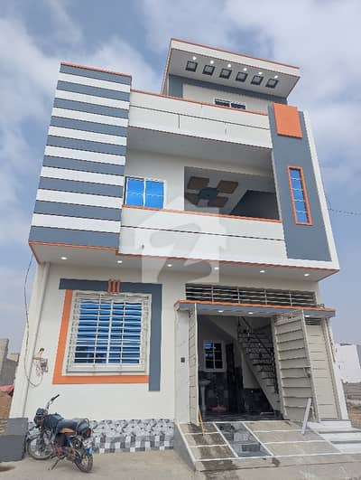 120 Sq. Yard Double-Story House For Sale (West Open) Ready To Move Location Saadi Gardens