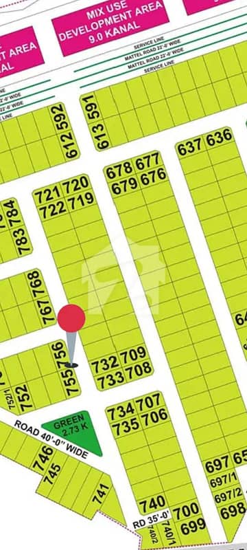 Corner Facing Park M-755 Residential Plot For Sale Phase 5