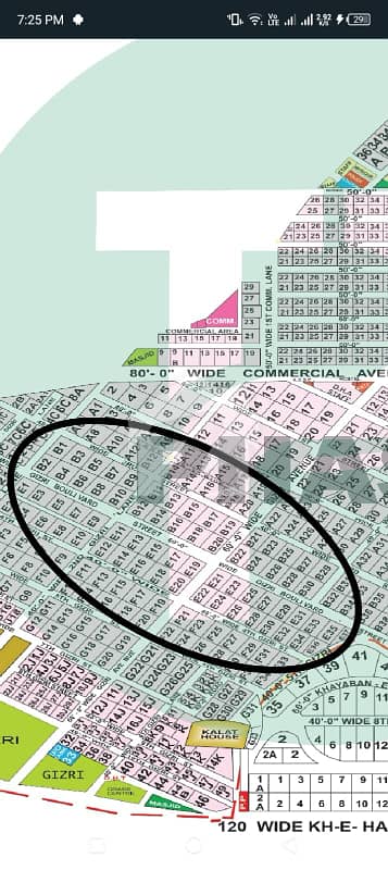 2000 Yards Plot For Sale Gizri Streets Highted Location