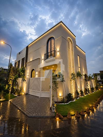 Corner Fully Furnished Bungalow- 6.2 Marla Ultra Modern Designer prime House In Dha 9 Town near Park 5 minutes drive from DOLMEN mall