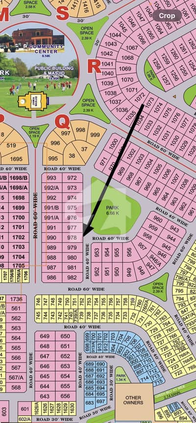 Park facing plot available for sale in wapda phase 2 Q block