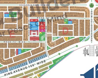 D Block 1 kanal Plot for Sale On 75ft+Facing park hot location possession available ready to contractions good investment direct access pine avenue structure Road